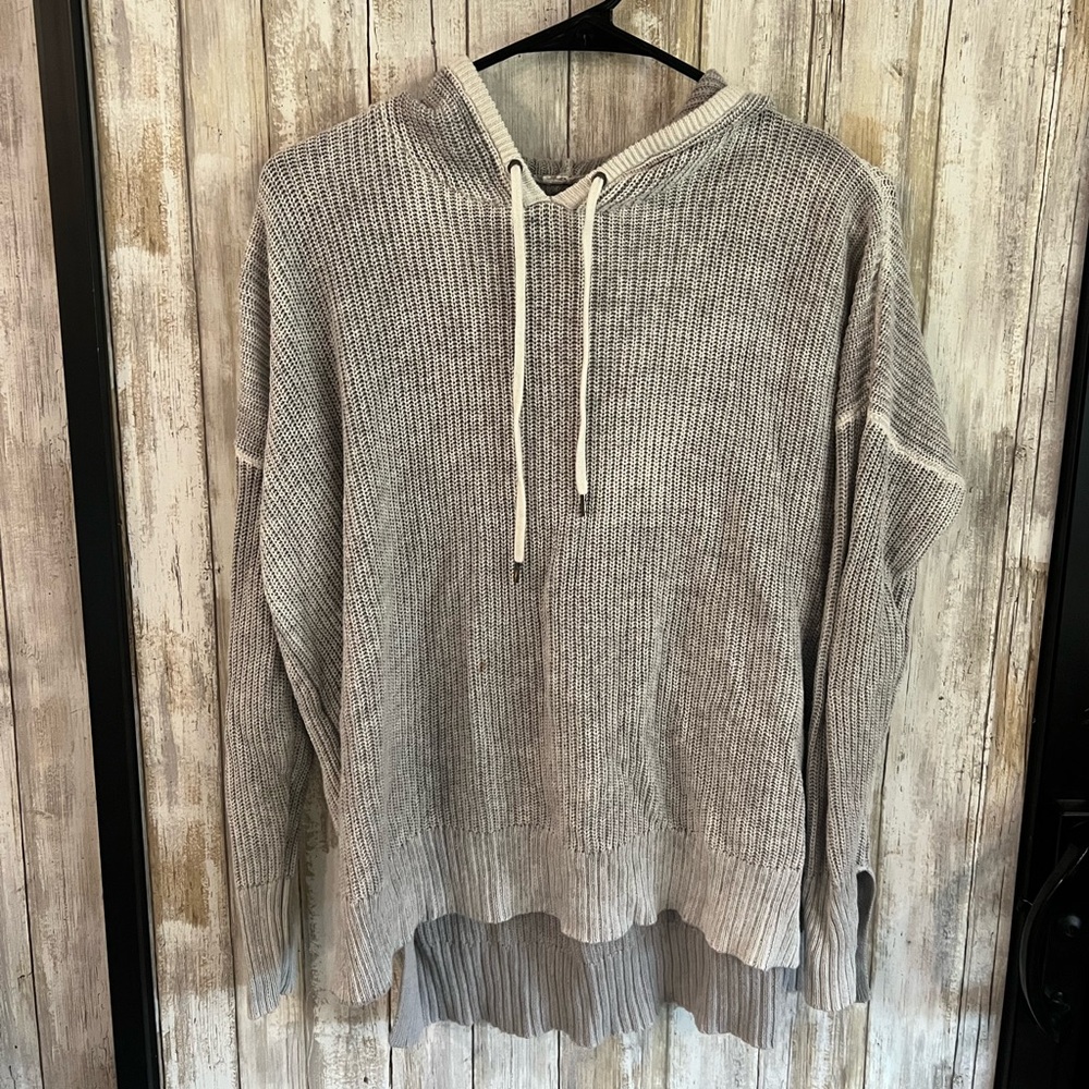 AEO Gray Knit Hoodie